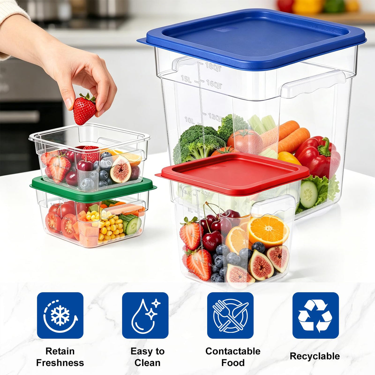 FIRMDKWEED Polycarbonate Food Container Set