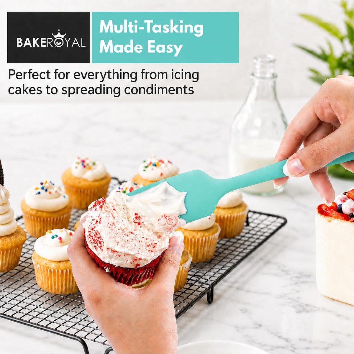 BakeRoyal 4-Piece Silicone Spatula Set