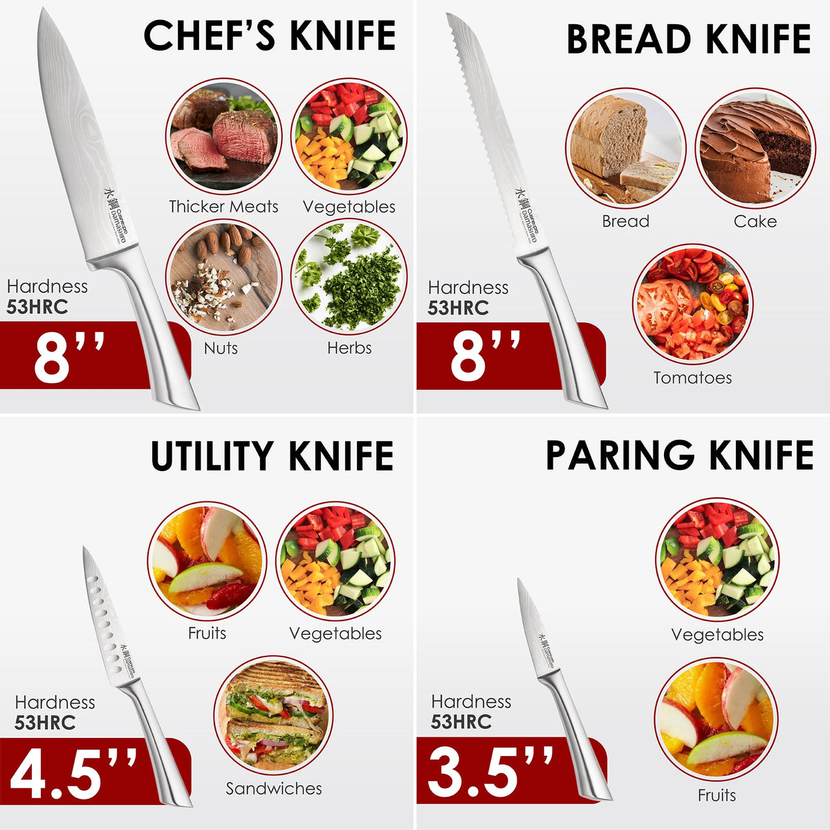 Cuisine::pro Damashiro 10-Piece Knife Block Set